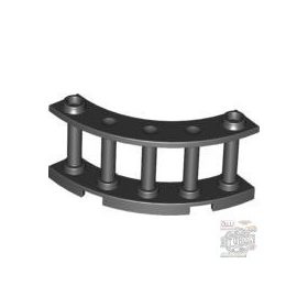   Lego Fence 4 x 4 x 2 Quarter Round Spindled with 2 Studs, Black