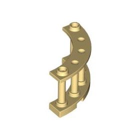   Lego Fence 4 x 4 x 2 Quarter Round Spindled with 2 Studs, Light yellow