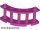 Lego Fence 4 x 4 x 2 Quarter Round Spindled with 2 Studs, Magenta