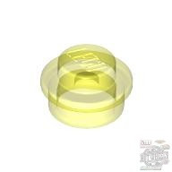 Lego Round Plate 1X1, Transparent fluorescent green