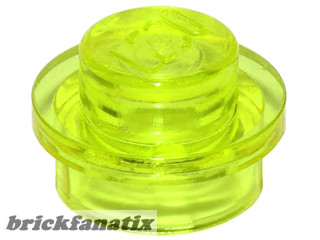 Lego Round Plate 1X1, Transparent neon green
