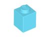 Lego BRICK 1 X 1, Medium azur