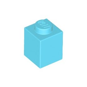 Lego BRICK 1 X 1, Medium azur