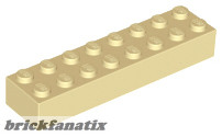 Lego Brick 2X8, Tan