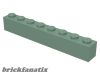 Lego Brick 1 x 8, Sand green