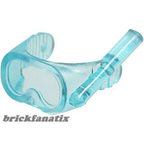 Lego Minifigure, Visor Scuba Diver Mask, Trans light blue