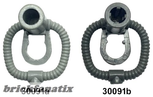 Lego Minifigure Breathing Apparatus, Scuba Regulator and Air Tank without Bar Holder, Light gray