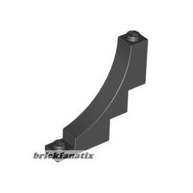 Lego BRICK WITH BOW 1X5X4 INV., Black