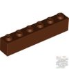 Lego Brick 1 X 6, Reddish brown