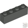 Lego Brick 1 x 4, Black