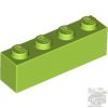 Lego Brick 1 x 4, Lime