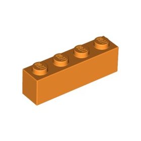 Lego Brick 1 x 4, Orange