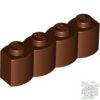 Lego Palisade Brick 1X4, Reddish Brown