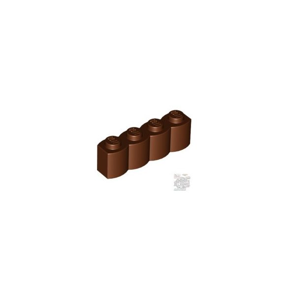 Lego Palisade Brick 1X4, Reddish Brown
