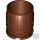Lego Container, Barrel 4 x 4 x 3.5, Reddish brown