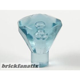 Lego Rock 1 x 1 Jewel 24 Facet, Transparent medium blue