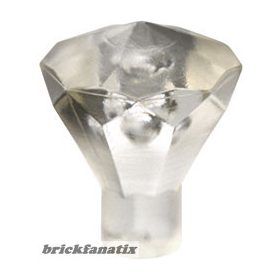 Lego Rock 1 x 1 Jewel 24 Facet, Transparent clear