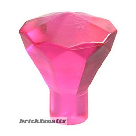 Lego Rock 1 x 1 Jewel 24 Facet, Transparent dark pink