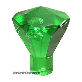 Lego Rock 1 x 1 Jewel 24 Facet, Transparent green