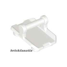   Lego Plate, Modified 2 x 3 Inverted with 4 Studs and Bar Handle on Bottom (Rocker Plate), White
