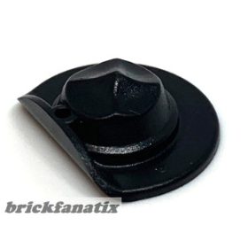 Lego figura Headgear Hat, Wide Brim Flat, Black