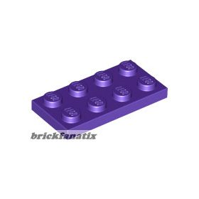 Lego Plate 2 x 4, Dark purple