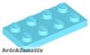 Lego Plate 2 x 4, Medium azure