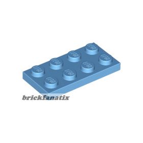Lego Plate 2 x 4, Medium blue