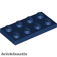 Lego Plate 2x4, Earth blue