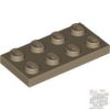 Lego Plate 2X4, Dark tan