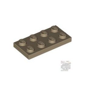 Lego Plate 2X4, Dark tan