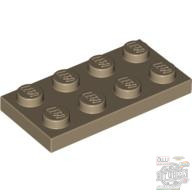 Lego Plate 2X4, Dark tan