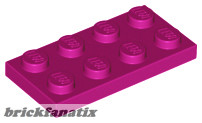 Lego Plate 2x4, Magenta