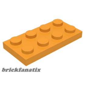 Lego PLATE 2X4, Medium orange