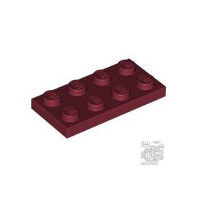 Lego Plate 2x4, Dark red