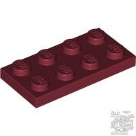 Lego Plate 2x4, Dark red
