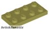 Lego Plate 2 x 4, Olive green