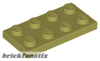 Lego Plate 2 x 4, Olive green