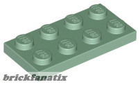 Lego Plate 2 x 4, Sand green