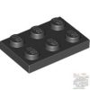 Lego Plate 2x3, Black