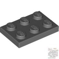 Lego Plate 2x3, Dark grey