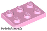 Lego PLATE 2X3, Rose