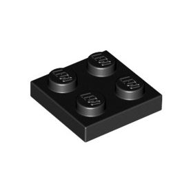 Lego Plate 2 x 2, Black