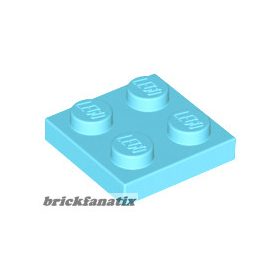 Lego Plate 2 x 2, Medium azure