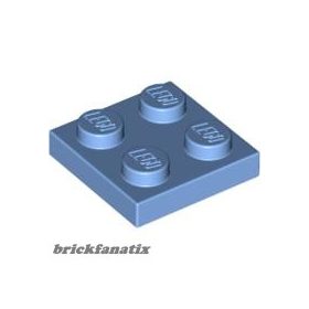 Lego Plate 2 X 2, Medium blue