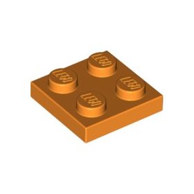 Lego Plate 2 x 2, Orange