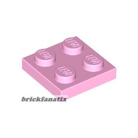 Lego Plate 2 X 2, Bright pink