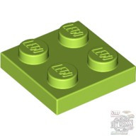 Lego Plate 2x2, Bright yellowish green