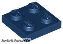 Lego PLATE 2X2, Dark blue
