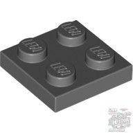 Lego Plate 2x2, Dark grey